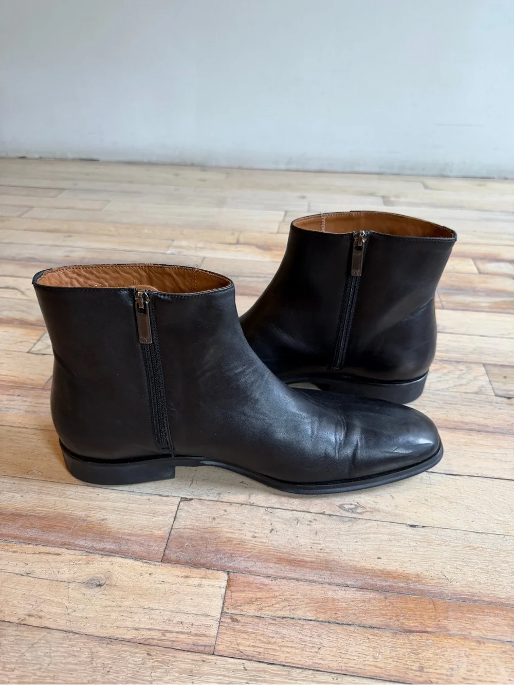 Like New Bruno Magli Raging Boot Chukka Zip Boots Premium Italian Leather Sz 12